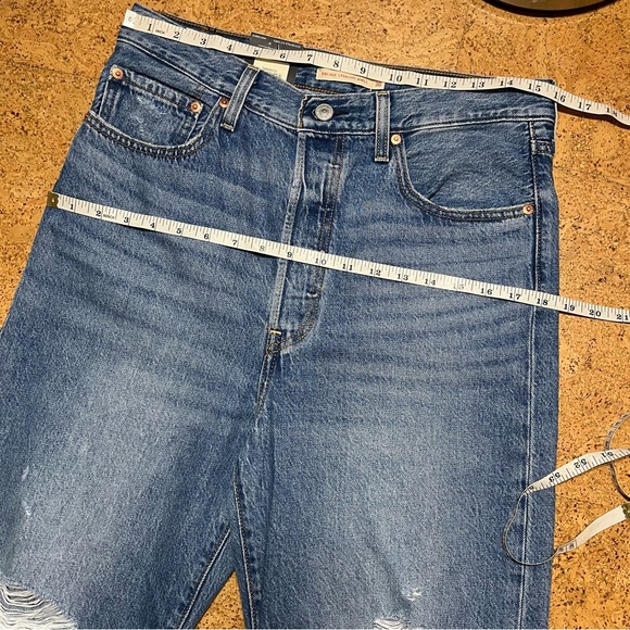 Levi’s Ribcage Straight Ankle Distressed High Rise Jeans NWT Sz 30 x 27 - Picture 13 of 15